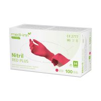 Nitril- Handschuhe, puderfrei rot "Nitril Red Plus" Größe L