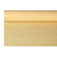 Papiertischdecke creme mit Damastprägung 6 x 1,2 m