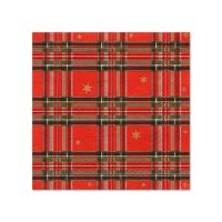 Servietten, 3-lagig 1/4-Falz 25 x 25 cm "Tartan"