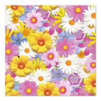 Servietten, 3-lagig 1/4-Falz 33 x 33 cm "Daisies Mix"