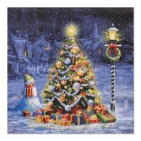 Servietten, 3-lagig 1/4-Falz 33 x 33 cm "Holy Night"