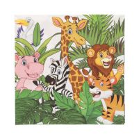 Servietten, 3-lagig 1/4-Falz 33 x 33 cm "Jungle"