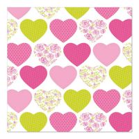 Servietten, 3-lagig 1/4-Falz 33 x 33 cm "Sweetheart"