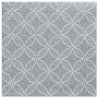 Servietten "ROYAL Collection" 1/4-Falz 40 x 40 cm arktikblau "Circle Flowers"