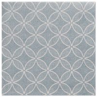 Servietten "ROYAL Collection" 1/4-Falz 40 x 40 cm arktikblau "Circle Flowers"