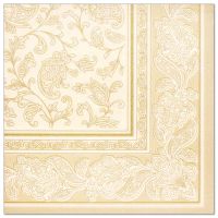 Servietten, "ROYAL Collection" 1/4-Falz 40 x 40 cm champagner "Ornaments"