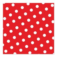 Servietten, 3-lagig 1/4-Falz 33 x 33 cm rot "Dots"