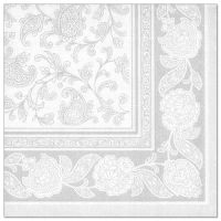 Servietten, weiss "ROYAL Collection" 1/4-Falz 40 x 40 cm "Ornaments"