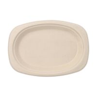 Zuckerrohr Teller oval "pure" 23 x 16 cm natur